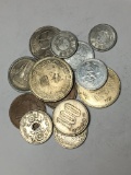Foreign Vintatage Coin Lot 13 Coins