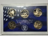 2001 U S A Proof State Quarter Set 5 Coins