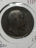 Britain 1910 Large One Penny Coin