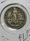 66 Silver Filipines 20 Centavos 1944 D