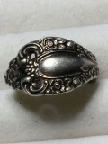 Sterling Silver Antique Hand Made Ring Size 7 4.3 Grams