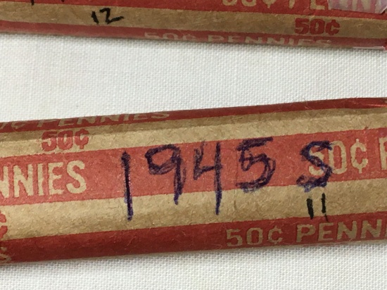 1945 S Roll Of Wheat Cent