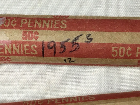 1955 S Roll Of Wheat Cent