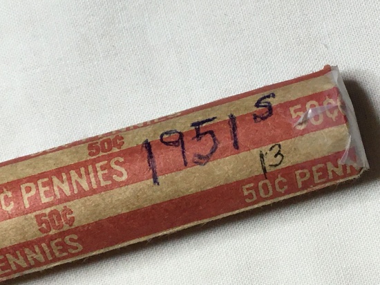 1951 S Roll Of Wheat Cent