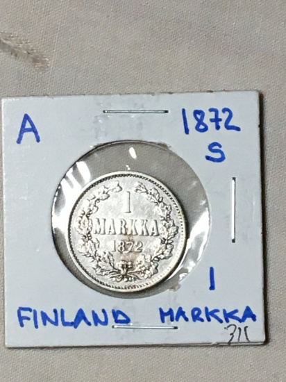 1872 S Finland 1 Markka