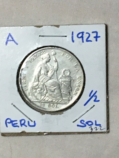 1927 Peru 1/2 Sol