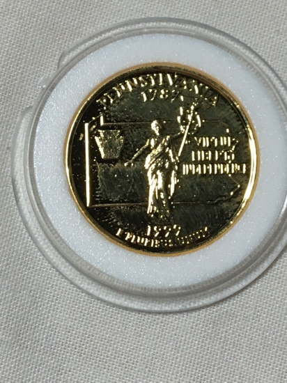 1999 D Pennsylvania Gold Plated Statehood Quarter