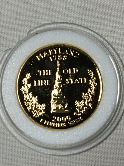 2000 P Maryland Gold Plated Statehood Quarter