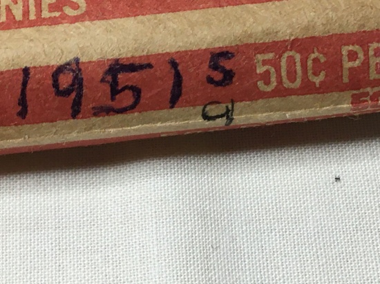 1951 S Roll Of Wheat Cent