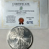 2023 Eagle Liberty Coin .999 Fine 1 Ounce Of Solid Titanium