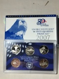 2007 U.S. Mint Proof Quarter Set Montana, Washington, Idaho, Wyoming, & Utah