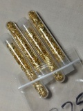 (4) Vials Of Guilded Gold Flake