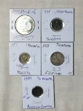 (5) Foreign Coins Filipines, Russia, Sweden, Germany