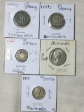 (5) Foreign Coins Bermuda, Germany, Cuba
