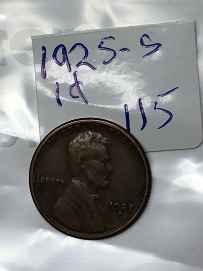 1925 S Lincoln Wheat Cent