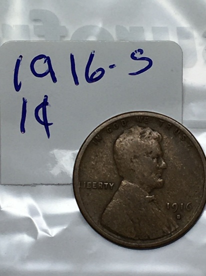 1916 S Lincoln Wheat Cent