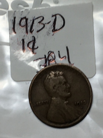 1913 D Lincoln Wheat Cent
