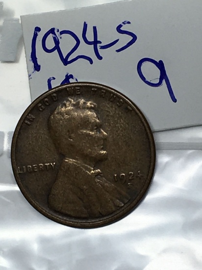 1924 S Lincoln Wheat Cent