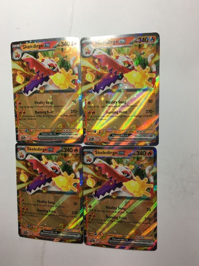 Pokemon Card Lot Of 4 Mint Holo Rares Pack Fresh Skeledirge E X   S V P 134