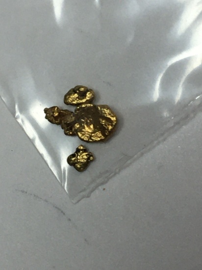 Gold Nugget Lot Alaskan Yellow High Grades .139 Grams 22kt