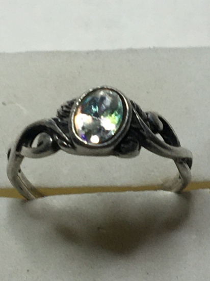 Sterliing Silver White Sapphire Vintage
