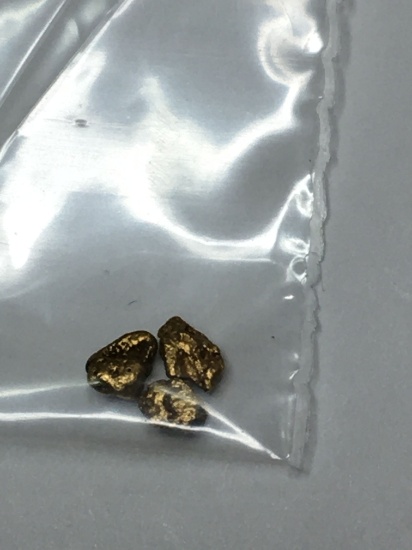 Gold Nuggets Alaskan Top End Yellows .127 Grams 20kt+ Nice