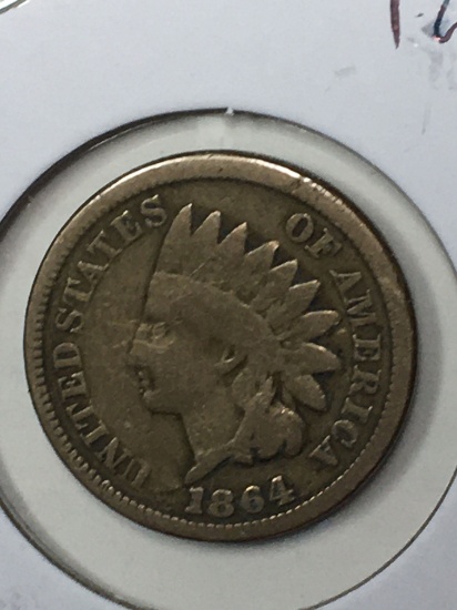 Indian Cent 1864 Key Date Nice Coin