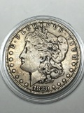 Morgan Silver Dollar 1880 Nice In Hard Plastic Case