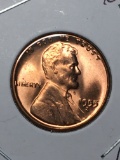 Lincoln Wheat Cent 1955 S Gem High Grade Red