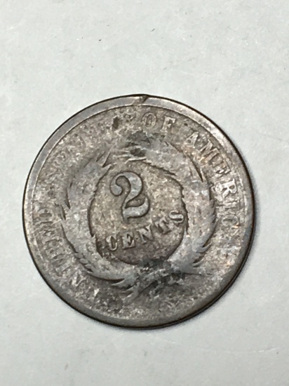 1864 U S 2 Cent Piece