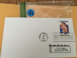 (10) Misc Postage Stamps 1st Issue With Matching Envelope