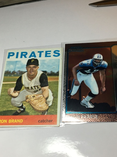 (2) Sports Cards 1964 Pirates Catcher Ron Brand  1999 Rookie Card Tennessee Titans Jevon Kearse