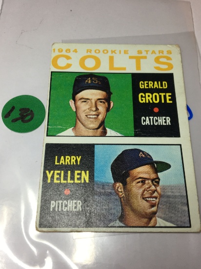 1964 Colts Rookie Stars Catcher Gerald Grote  Pitcher Larry Yellen