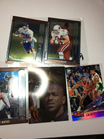 (5) Sports Trading Cards  J. Makovicka  J. Montgomery D. Bates D. Scott  C. Cheaney