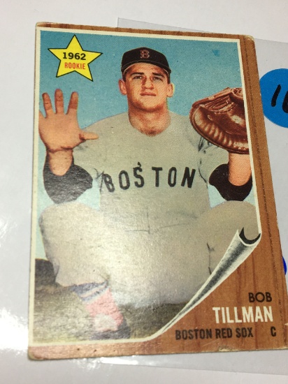 1962 Rookie Card Bob Tillman   Boston Red Sox