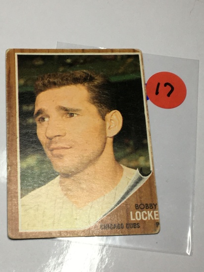 1962 Rookie Card Bobby Locke  Chicago Cubs
