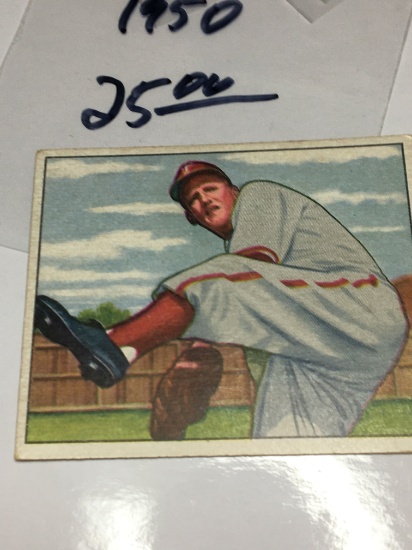 1950 Bowman Gum Cards Philadephia Phillies Pitcher Hank Borowy