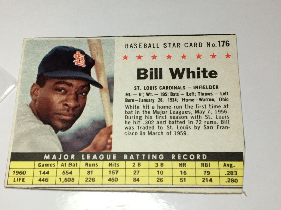 1961 St. Louis Cardinals Infielder Bill White
