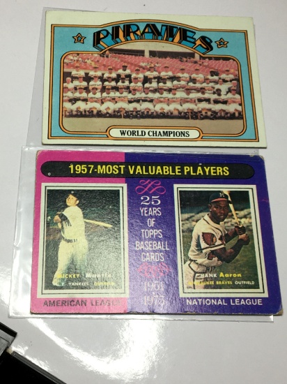 1972 Pittsburgh Pirates Team Card               1957 Mickey Mantle/ Hank Aaron  
