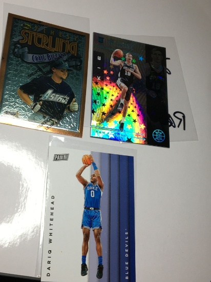 (3) Sports Cards      Dariq Whitehead      Luka Samanic     Craig Biggio