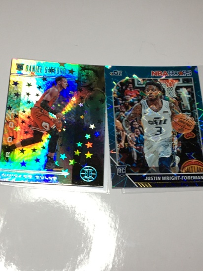 (2) Sports Cards    Justin Wright-foreman     Daniel Gafford
