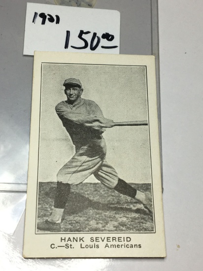 1921 St.Louis Americans Catcher Hank Severeid