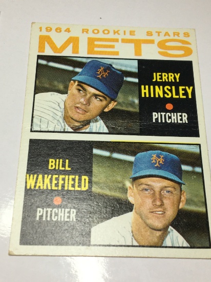 1964 Rookie Stars New York Mets Pitchers Jerry Hinsley  Bill Wakefield