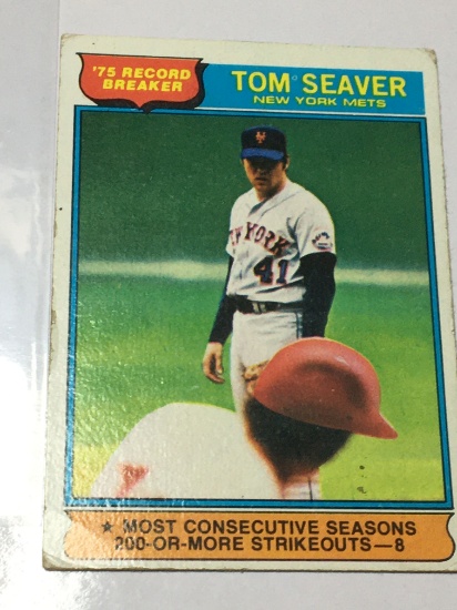 1976 Record Breaker New York Mets Tom Seaver