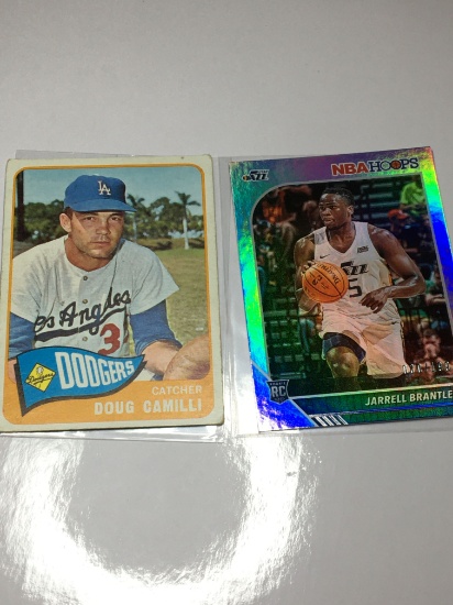 (2)sports Cards  Dodgers Catcher Doug Camilli   Memphis Guard   Jarrell Brantley