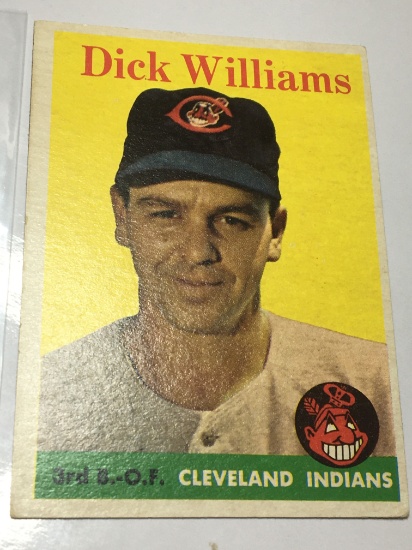 1958 Cleveland Indians 3rd Base Outfielder  Dick Williams