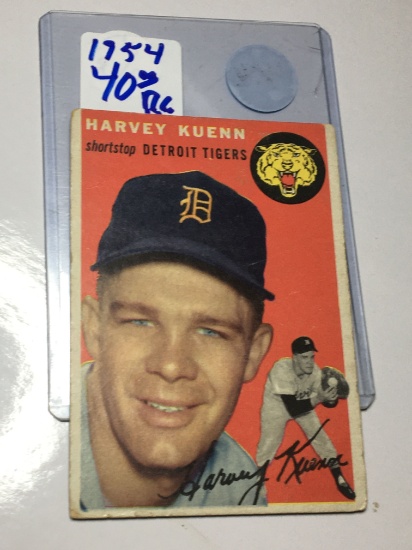 1954 Rookie Card Detroit Tigers Short Stop Harvey Kuenn