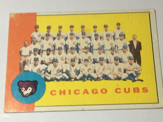 1963 Chicgo Cubs Team Card