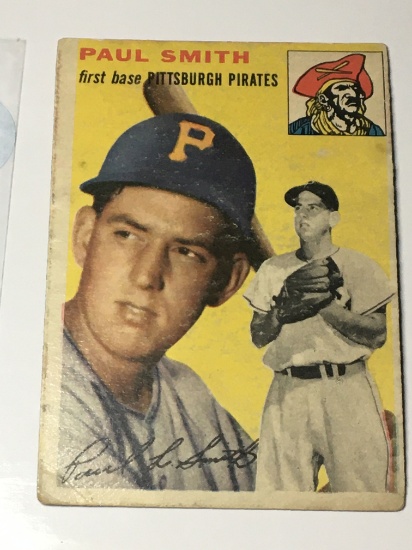 1954 Rookie Card Pittsburgh Pirates 1st  Baseman Paul Smith