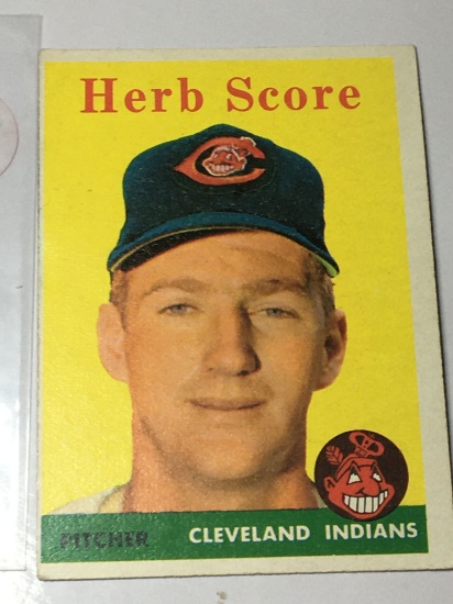 1958 Cleveland Indians Pitcher Herb Score
